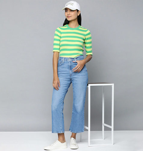 Women Blue Bootcut High-Rise Light Fade Stretchable Jeans